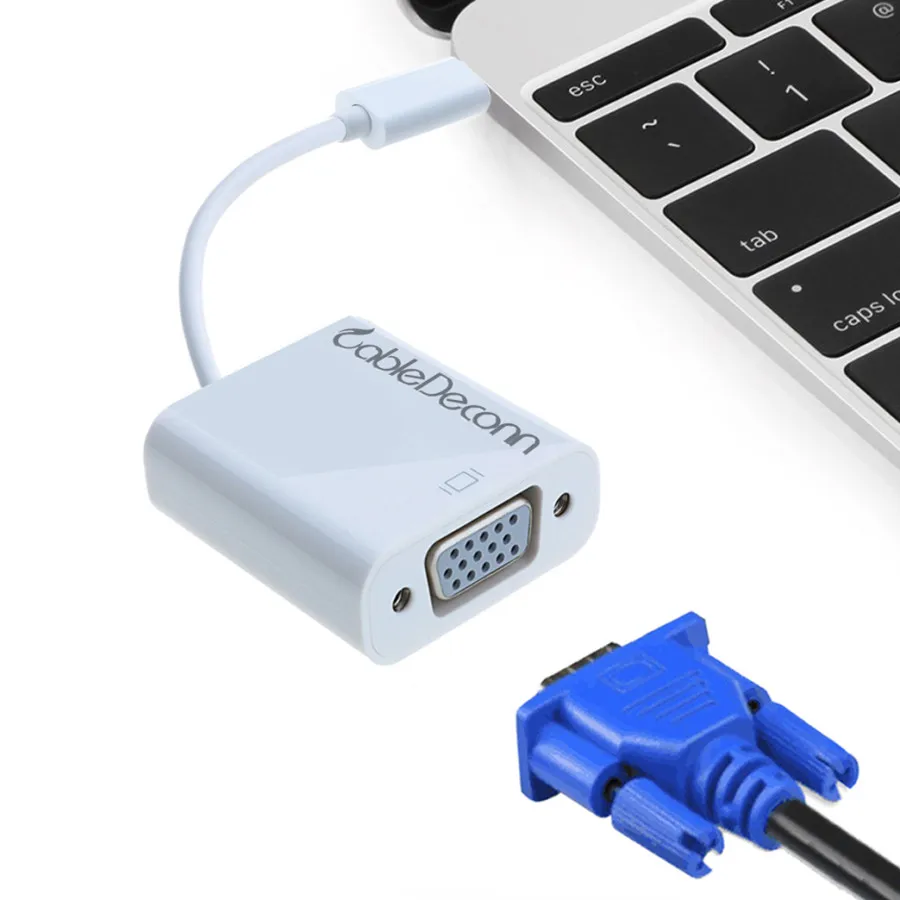 Адаптер с разъемом type-C-VGA 15 контактов VGA женский USB C-VGA 1080 P конвертер 3 1-VGA кабель
