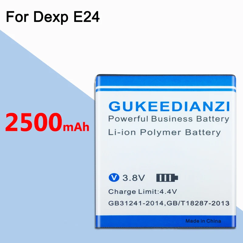 GUKEEDIANZI E24 телефон батарея для Dexp S Ixion E2 4 дюйма E24 мобильный Замена перезаряжаемые батареи 2500 мАч