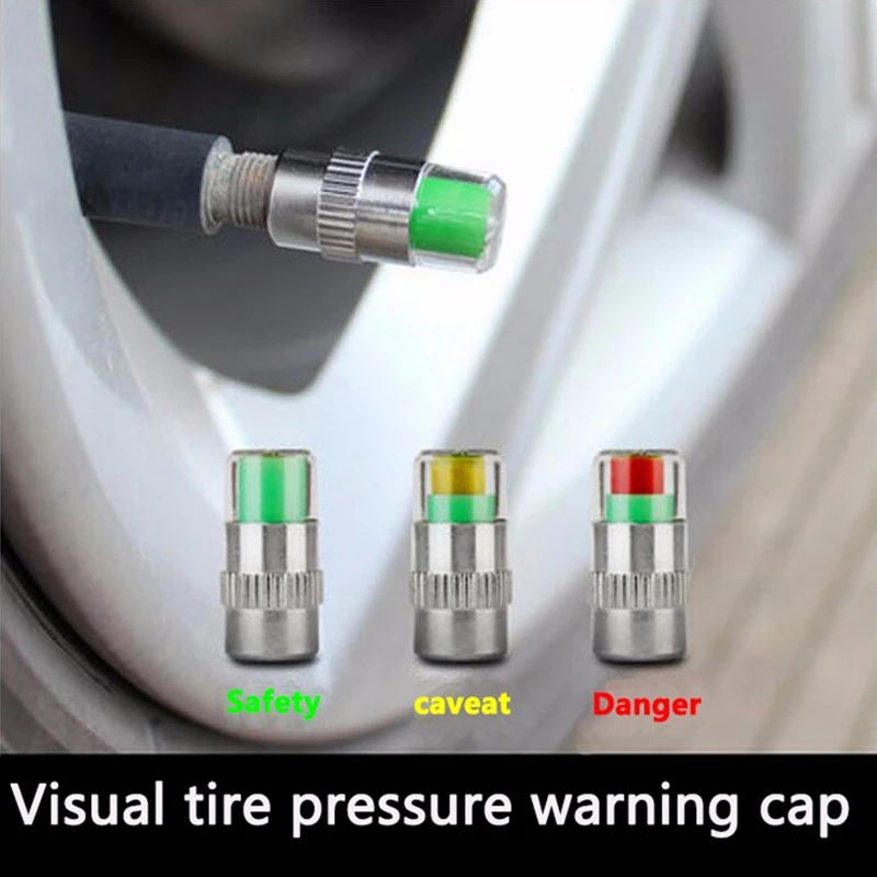 Tire Pressure Monitor Pressure Gauge Cap Sensor Indicator Alert