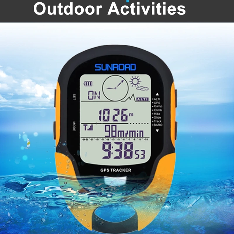 Digital Altimeter Digital GPS Tracker Altimeter Compass Barometer Air Pressure Altitude Data LCD Outdoor Thermometer Camping Hiking Climbing Tools