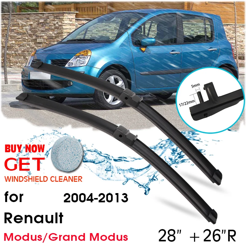 Accessori Auto Spazzole Tergicristallo Parabrezza Anteriore Tergicristallo Per Renault Modus/Grand Modus 28 "26" R 2004-2013