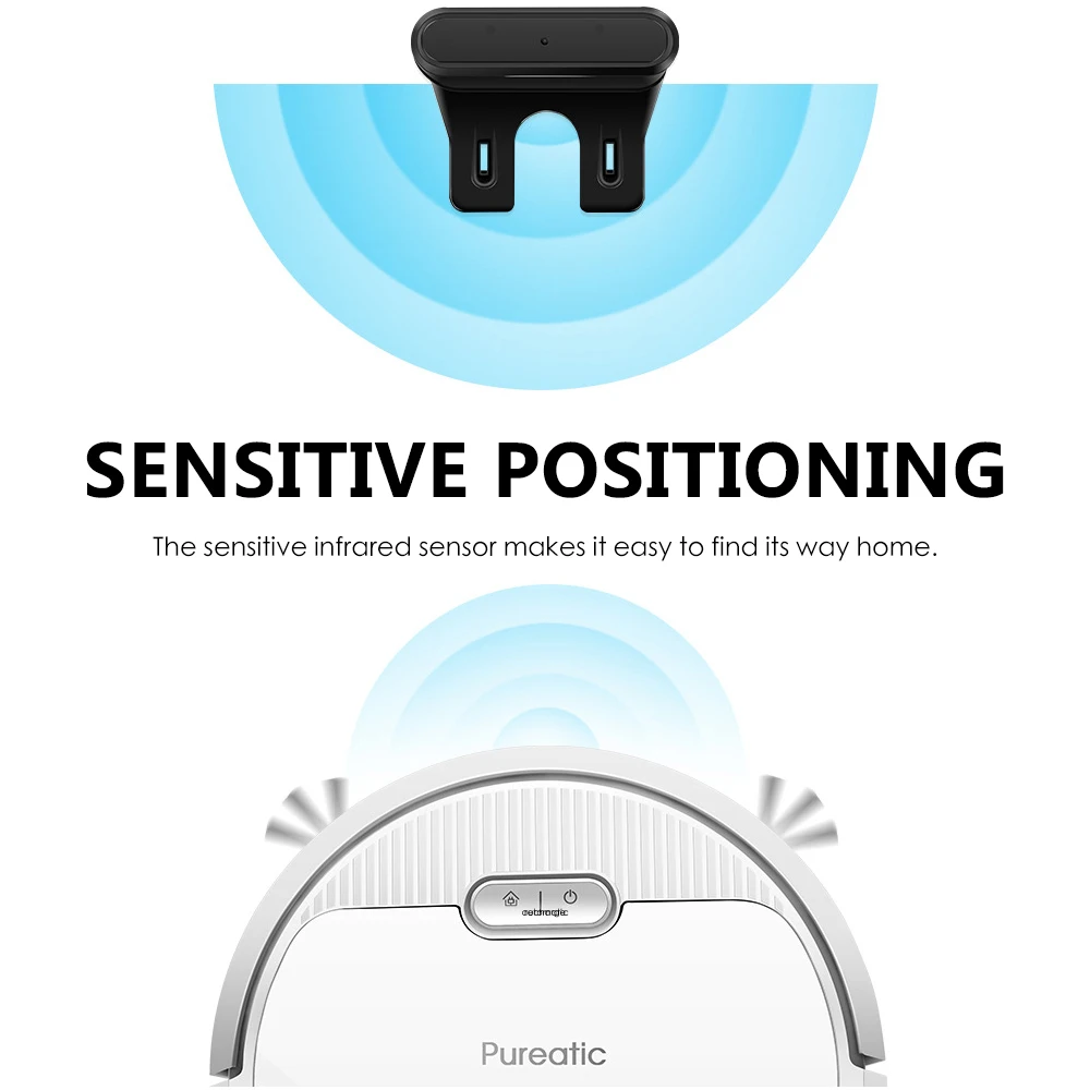 Compra Pureatic-Robot aspirador V2 con Wifi, aspiradora con succión potente  para suelos duros de alfombras, contenedor grande, recarga automática  inteligente, sin bronceado en la tienda en línea Pureatic SmartHome Store a  un