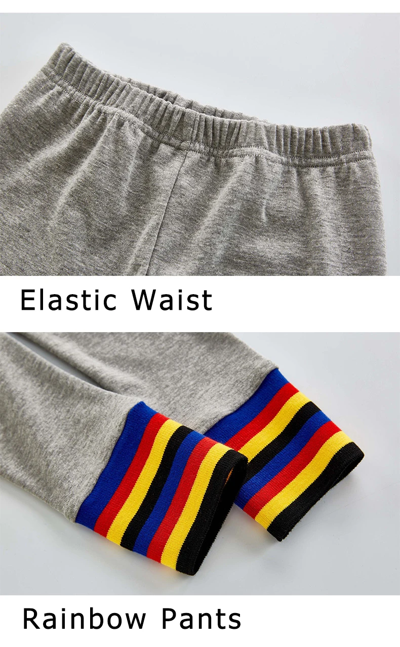 Autumn Leggings Girl Kids Trousers Elastic Fashion Girls Pants Rainbow Pattern Kids Leggings Trousers Outwear 5-13 Years