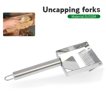 

HKML Brand Multifunction Stainless Steel Beekeeping Tools Uncapping Fork M Size Suitable for Beekeeping Tool Honey Honeycomb Scr