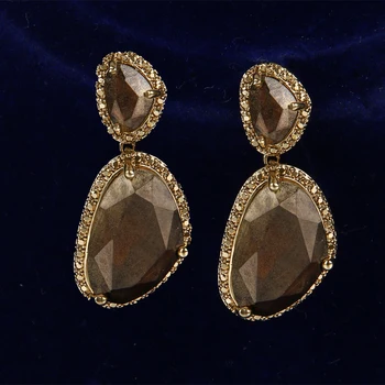 

Emmaya New Trend Geometry Shape Cute AAA Cubic Zircon Earring For Women&Girls Attending Party Attractive Jewelry