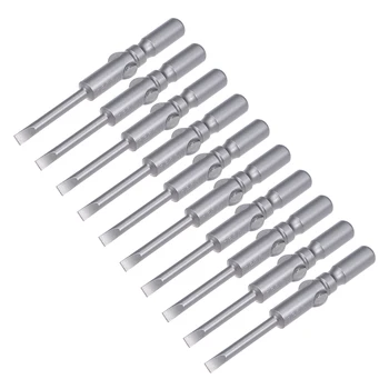

uxcell 10 Pcs 60mm Long 6mm Dia Round Shank SL3 Magnetic Slotted Screwdriver Bits