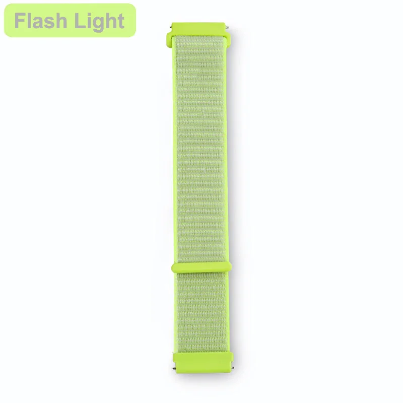 Flash Light Нейлоновый ремешок для Garmin 20 мм Vivoactive 3 ремешок для Garmin Vivoactive3 4/Vivomove HR/Forerunner 645 умный Браслет ремешок для часов - Цвет: Flash Light