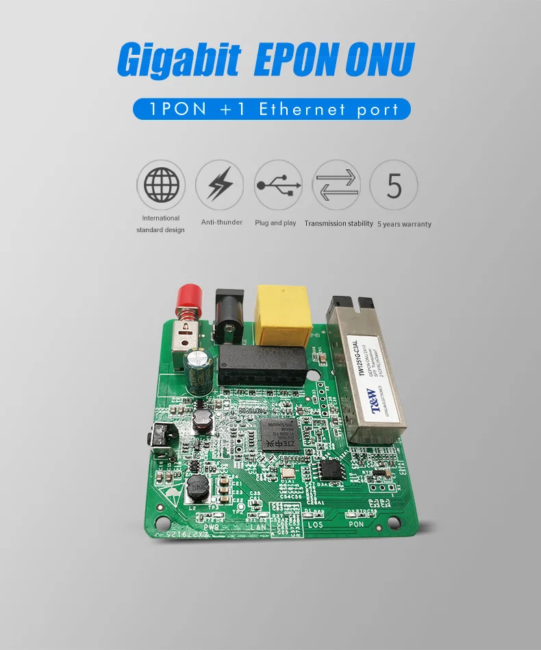 Wanglink EPON ONU Gigabit 1-port PCB board Набор микросхем для ZTE, ONU EPON FTTH терминальное оборудование