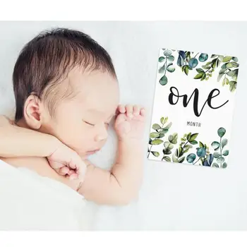 

12pcs/set Baby Birth Month Days Commemorative Card Cartoon Photo Background Birthday Commemorative Card Funny Photo Props