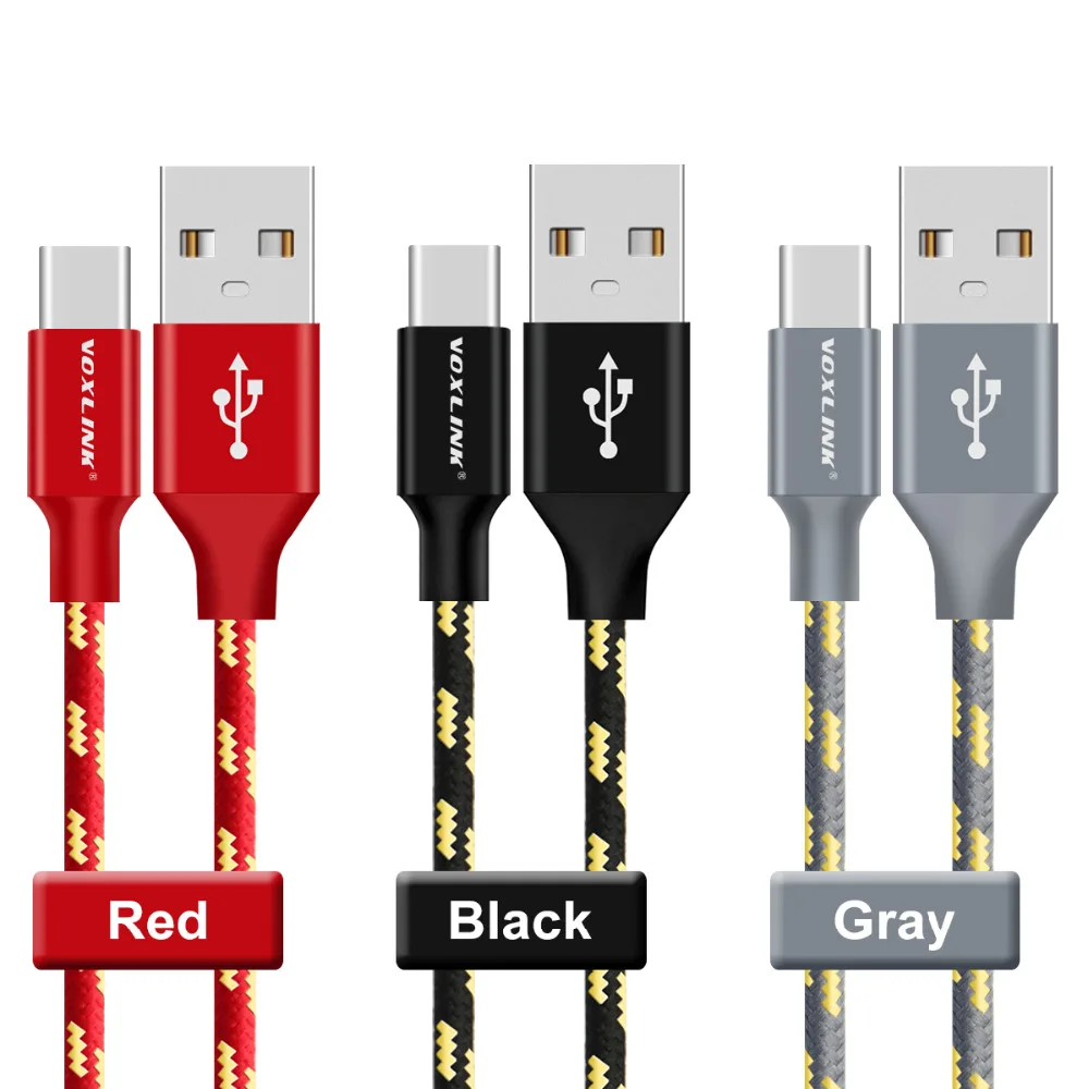 Кабель USB Type C VOXLINK 1 м кабель для быстрой зарядки и синхронизации данных xiaomi mi5 One Plus