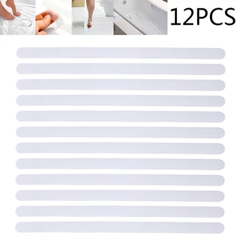 

12pcs Anti-Slip Strips Shower Stickers Bath Safety Strips 2*38cm Transparent Non Slip Strips Sticker For Bathtubs Showers Floors
