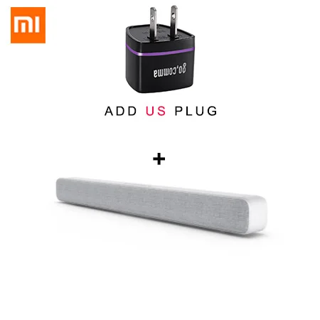 ADD US PLUG Xiaomi беспроводной ТВ Саундбар Bluetooth динамик стильная ткань звуковая панель Поддержка Bluetooth воспроизведение оптический SPDIF AUX IN для дома - Цвет: ADD US PLUG