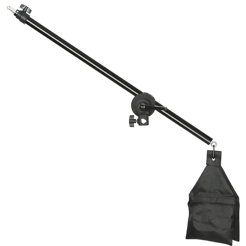  72-137cm Studio Photo Telescopic Boom Arm Top Light Stand With Sandbag for Speedlite /Mini Flash St
