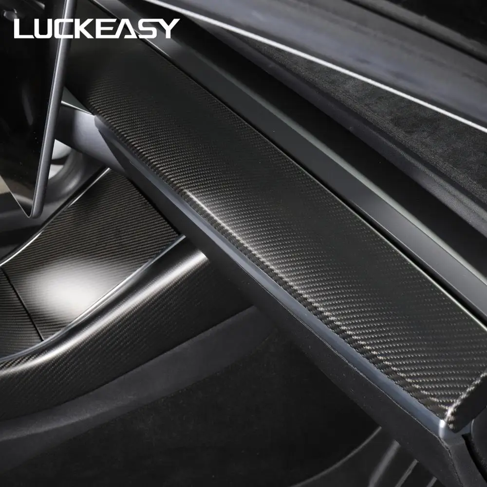LUCKEASY для Tesla модель 3 окна кнопку/центр контроля/внутренний и внешний створчатый распашный дверь переключатель блокировки Полный внутренний накладной(углеродный бокс для комбинированной киносъемки с непрерывным изменением) 27 шт./компл
