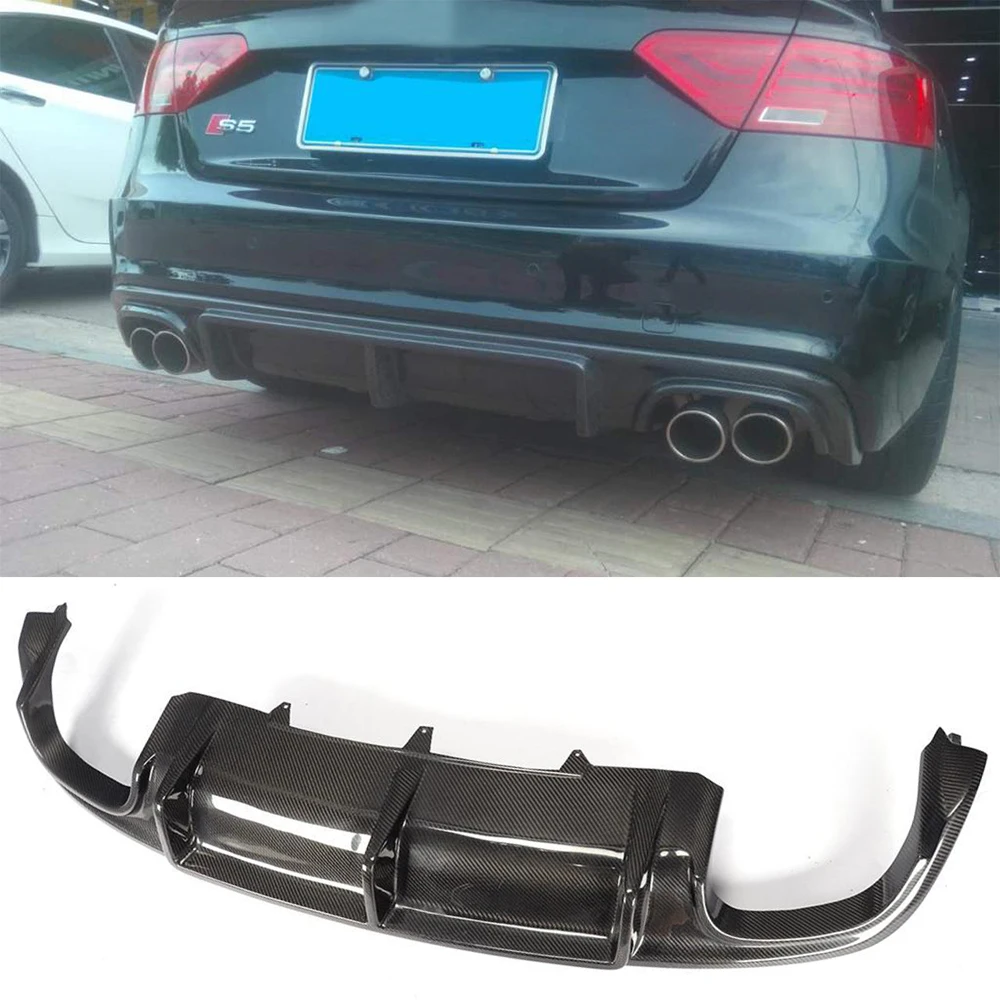 Диффузор заднего бампера из углеродного волокна для Audi A5 Sline S5 2 двери 4 двери 2012- нестандартный задний диффузор два стиля