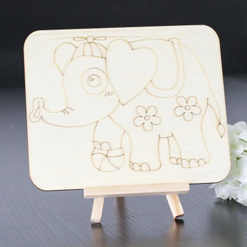 elephant Saizhi живопись DIY Рисование игрушки деревянные доски граффити материалы для детей Дети творческое искусство ручной работы доски для рисования SZ3107 - Цвет: elephant