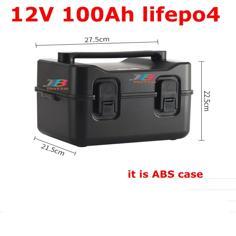 lithium 12V 100AH Lifepo4 battery 2 USB ports BMS 4S 12.6V for Solar Energy camper cleaning machines EV UPS +10A Charger | Электроника