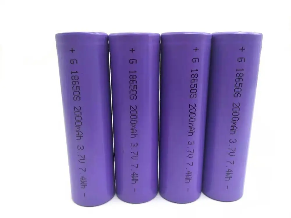 2 шт/партия 18650 аккумуляторные батареи 2000 mah 3,7 V литий-ионная фактическая емкость 2000 mah для power bank фонарик vtc5 batt