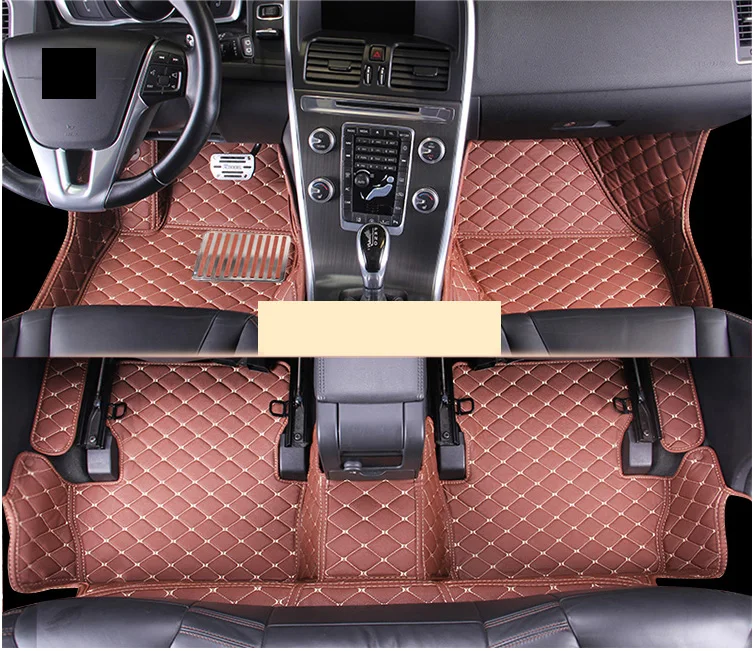 Кожаные автомобильные коврики для volvo v40 2012 2013 аксессуары для ковров интерьер по пересеченной местности