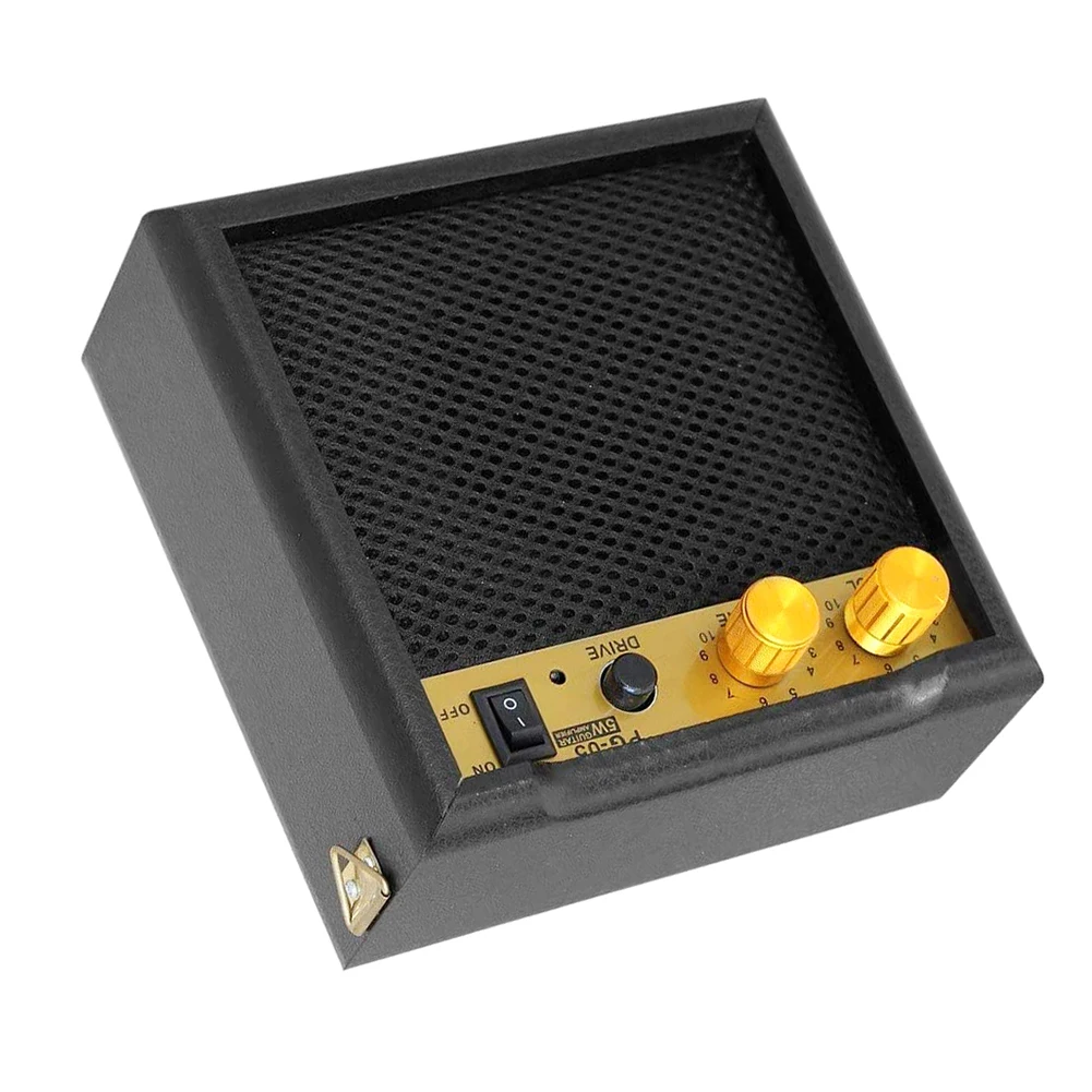 Portable Electric Amplifier for Guitar Amp Speaker 5W with 3 5mm Input Headphone Output Supports Volume Tone Adjustment