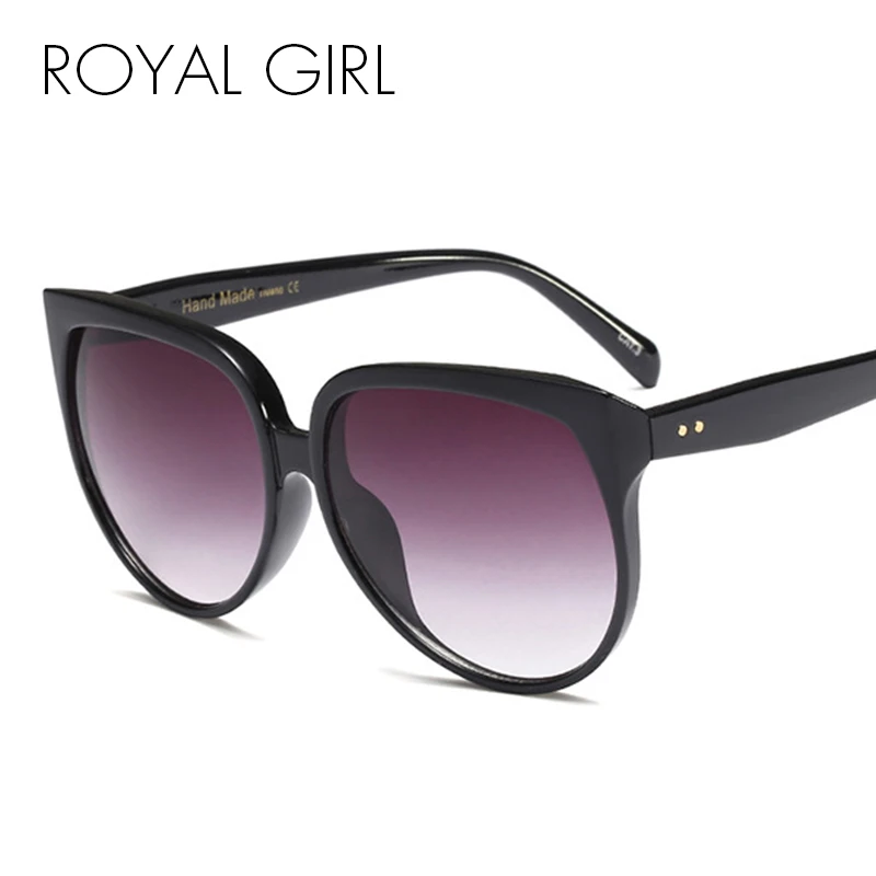 Royal Girl Retro Cat Eye Sunglasses Women Fashion Shades Vintage Big Frame Glasses Brand Design Feminino Lunette Soleil ss073 | Аксессуары