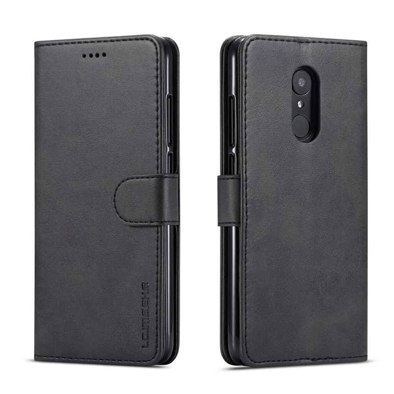 Чехол-книжка для Xiaomi Redmi 5 Plus, кожаный чехол-книжка, чехол для XiaoMi RedMi 5, 5 Plus, RedMi 5 Plus, чехол-бумажник, чехол Xiomi, Redmi5, чехол - Цвет: Black