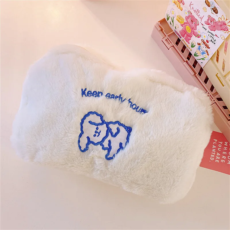 Cute Plush Cloud Pencil Case Girl Cartoon Cosmetic Bag Student Storage Bag Coin Purse Pencil Case Office Pencil Case