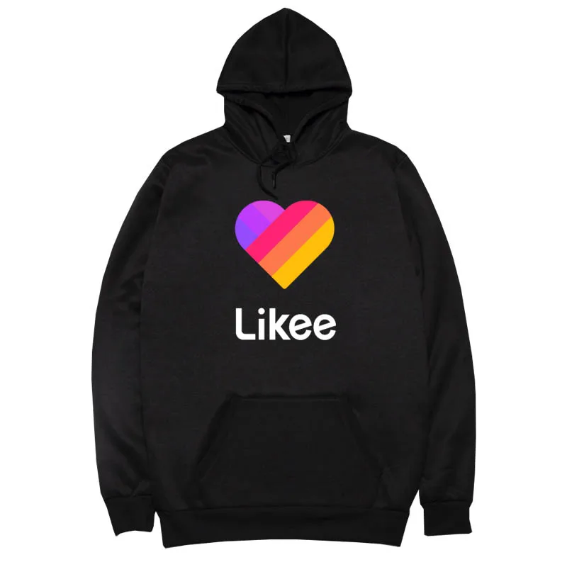 

Black Likee 3D Printed Cute Hoodies Lady Girl's Harajuku Casual Long Sleeves Hooded Sweatshirt College Street Fashion Tops