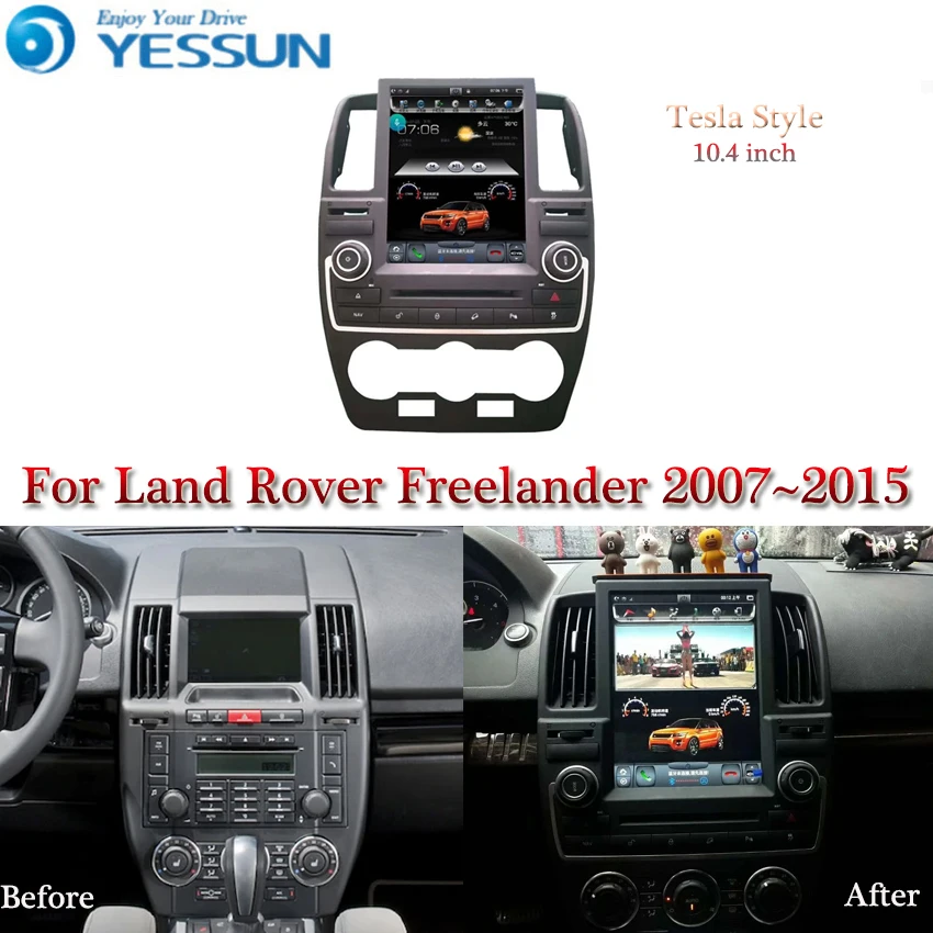

Tesla screen For Land Rover Freelander 2007-2015 Car Android Multimedia Player 10.4 inch Car Radio stereo Audio GPS Navigation