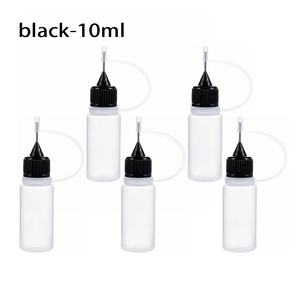 10ml 5pcs 2/5/10 шт 30 мл Пластик Клей игла аппликатора бутыль для Бумага Квиллинг "сделай сам" Скрапбукинг Бумага бутылка клея ремесленных инструментов - Цвет: 10ml 5pcs