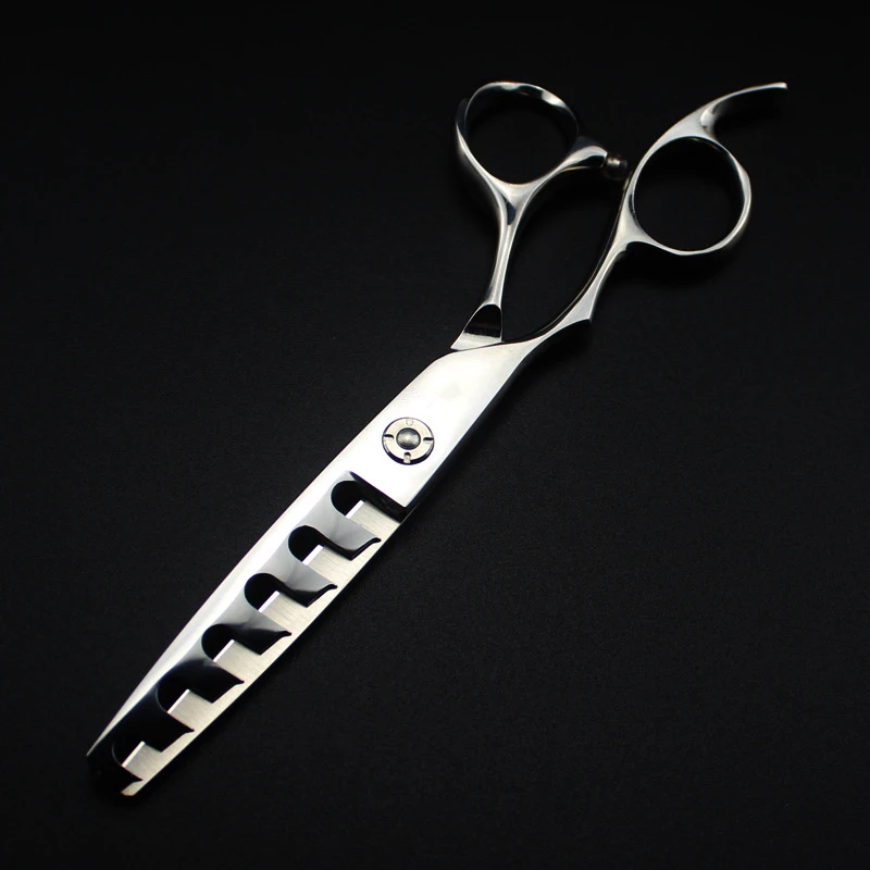 professional Japan 440c left handed 6 '' teeth hair scissors haircut thinning barber makas cutting shears hairdresser | Красота и