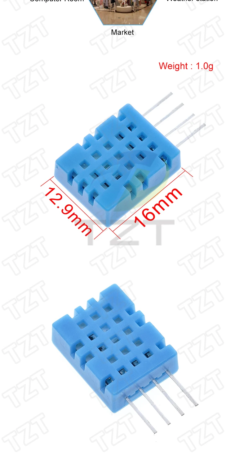 GREATZT Temperaturmodul/ Feuchtigkeitsmodul DHT11 DHT22 AM2302 AM2301 AM2320 MW33 Modul – Detail 3