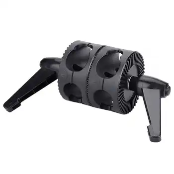 

Dual Wheel Reflector Holder Clip Bracket Support Rotator Light Stand Adapter Photography Studio Accessories