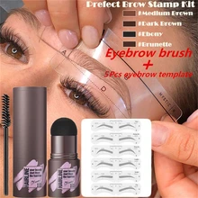 

Natural Contourin Waterproof Eyebrow Pen Brushes with 10 Reusable Eyebrow Stencils Eyebrow Stamp Brow Stamp Shaping Kit One Step
