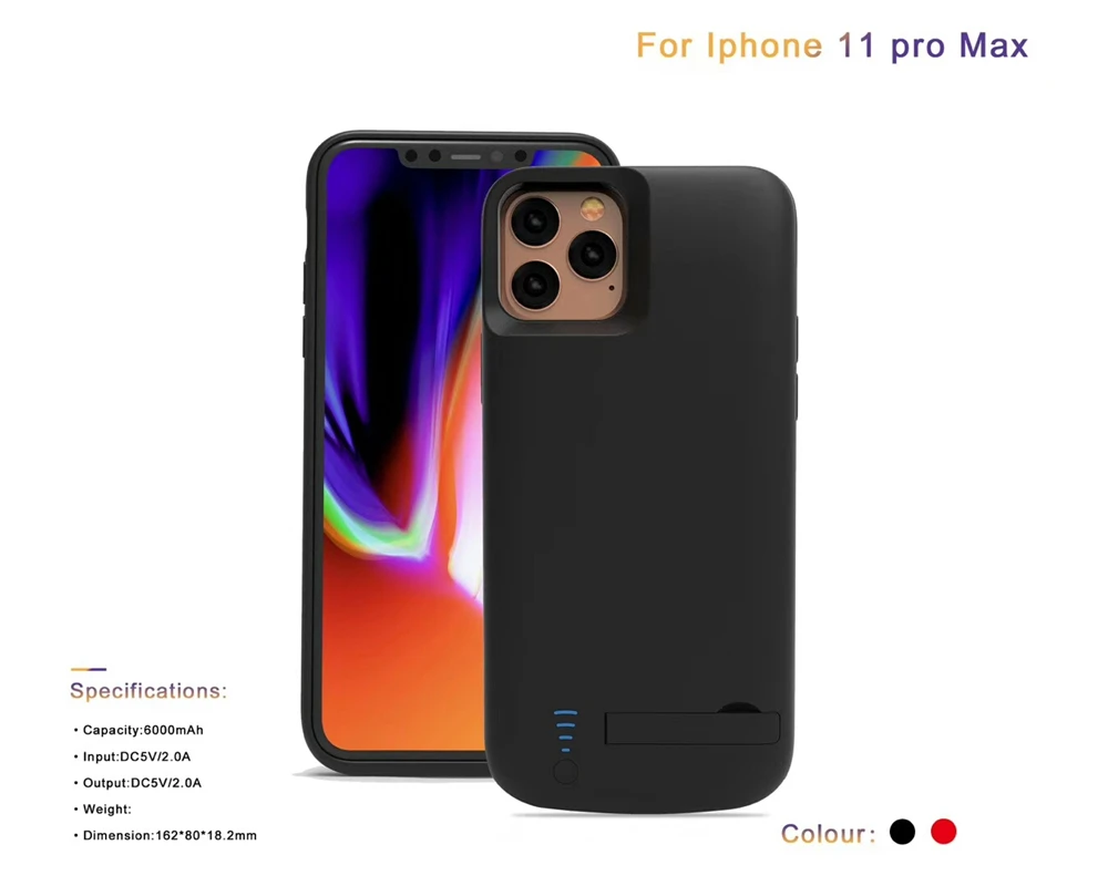 5000/6000 мАч чехол для аккумулятора для iphone 11 Pro Max power Bank чехол для iphone 11 Внешний чехол для зарядки