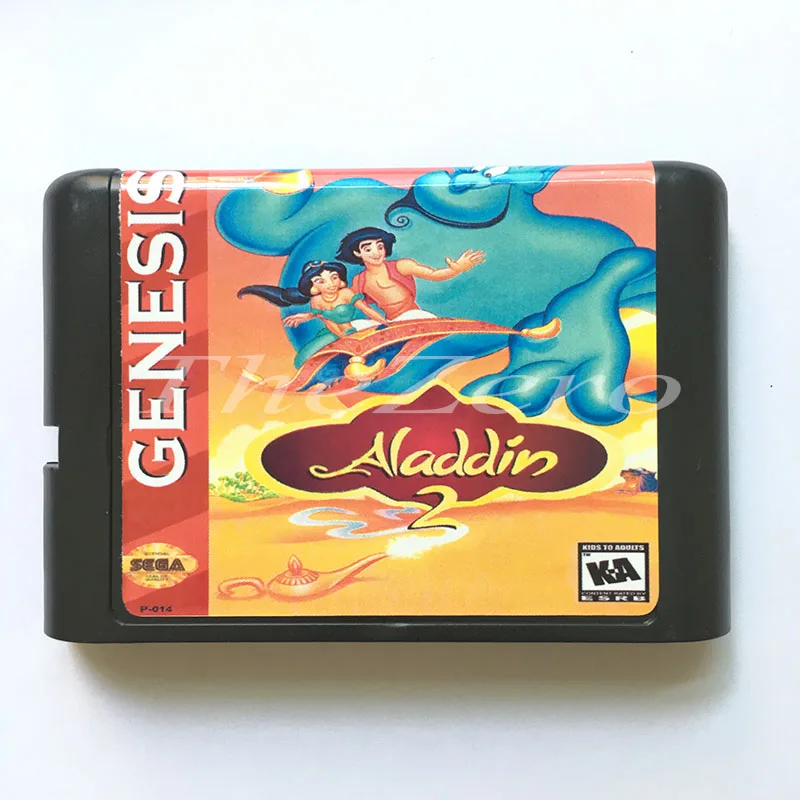 Aladdin 2 EU/JAP оболочка для 16 битной игровой карты для системы Genesis для sega Mega Drive