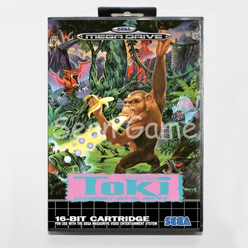 

Elevata prestazione 16 Bit MD Game Card for Sega Mega Drive Toki going ape spit Cover With Retail Box