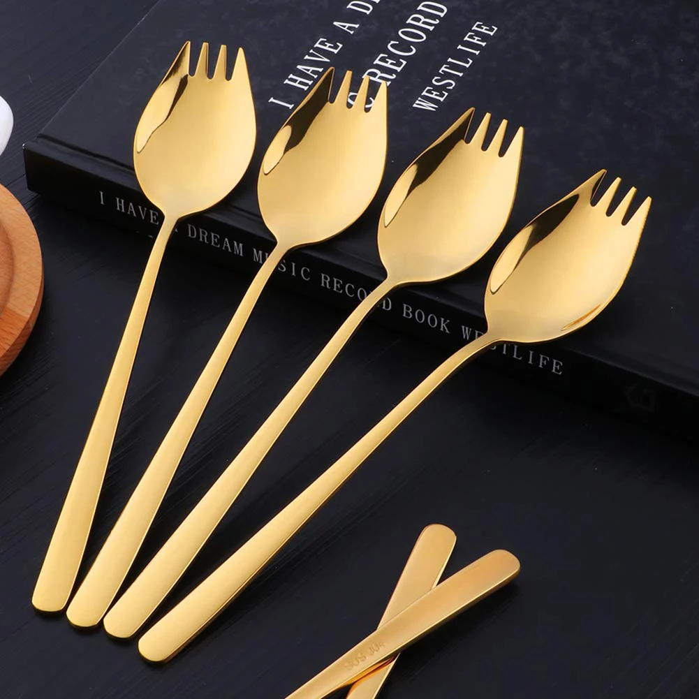 Горячая 2 в 1 Многофункциональный Spork Ложка Вилка лапша фруктовый салат кухня ресторан инструмент