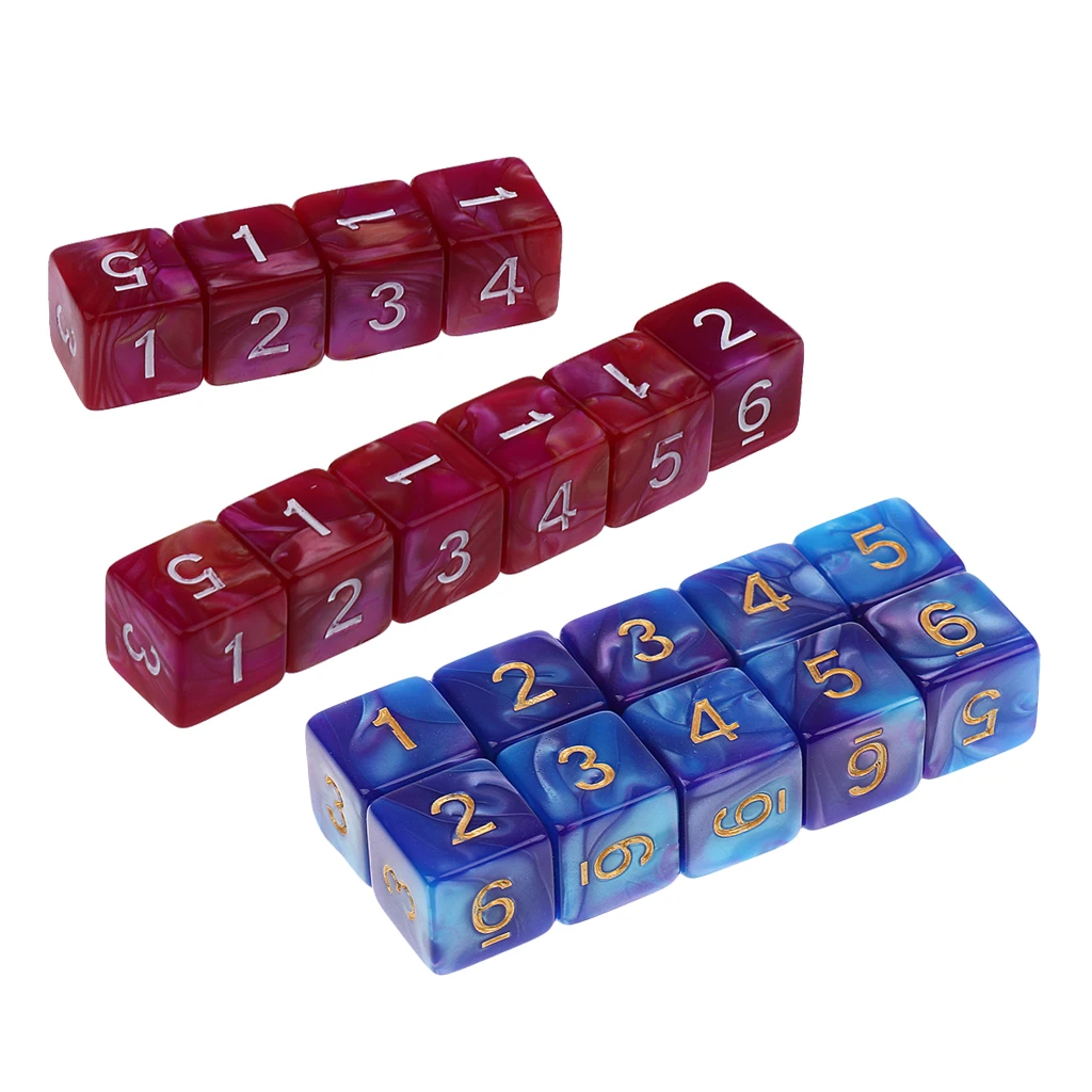 20 шт. D6 кубики для подземелий и драконов DND RPG MTG взрослый подарок для забавных игрушек