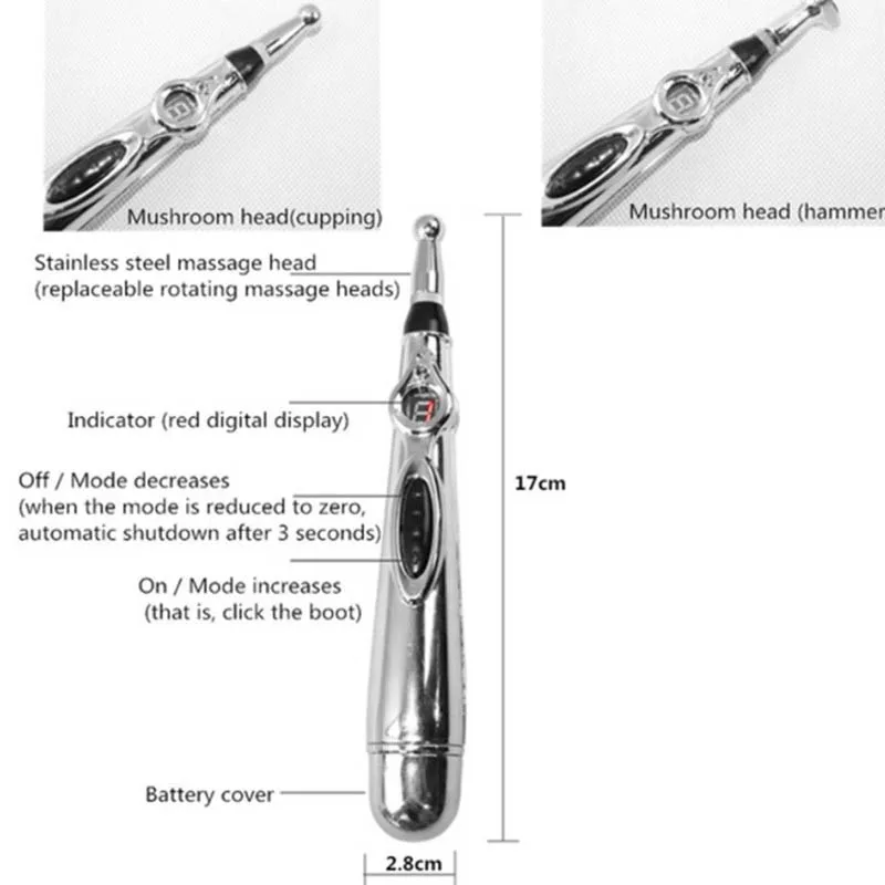 Уход за здоровьем, электро ручка, лазерная ручка для иглоукалывания, меридианская терапия, массаж шеи, массаж спины, меридиан, энергетическая ручка, облегчение боли, детектор