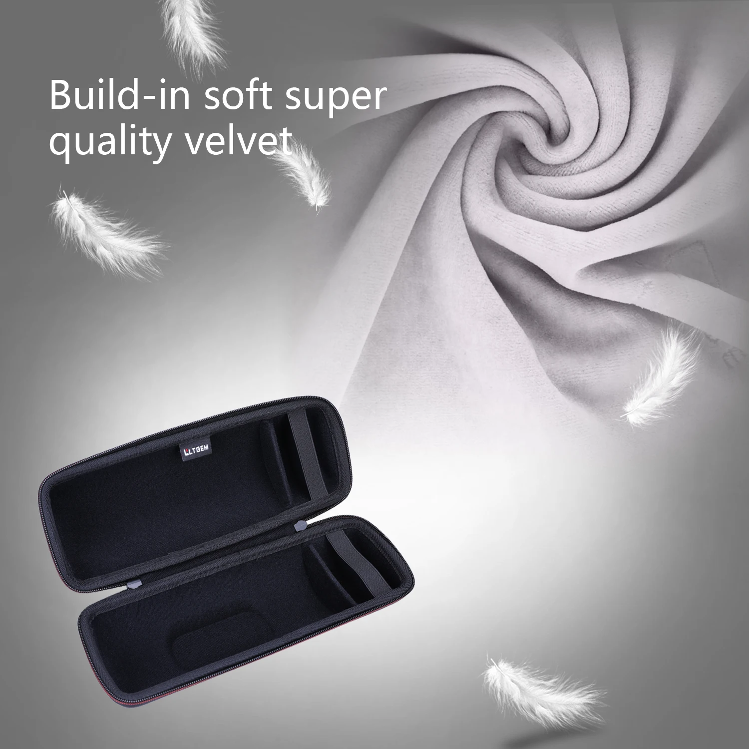 Black EVA Hard Case for JBL Pulse 4 Waterproof Portable Bluetooth Speaker with Light Show