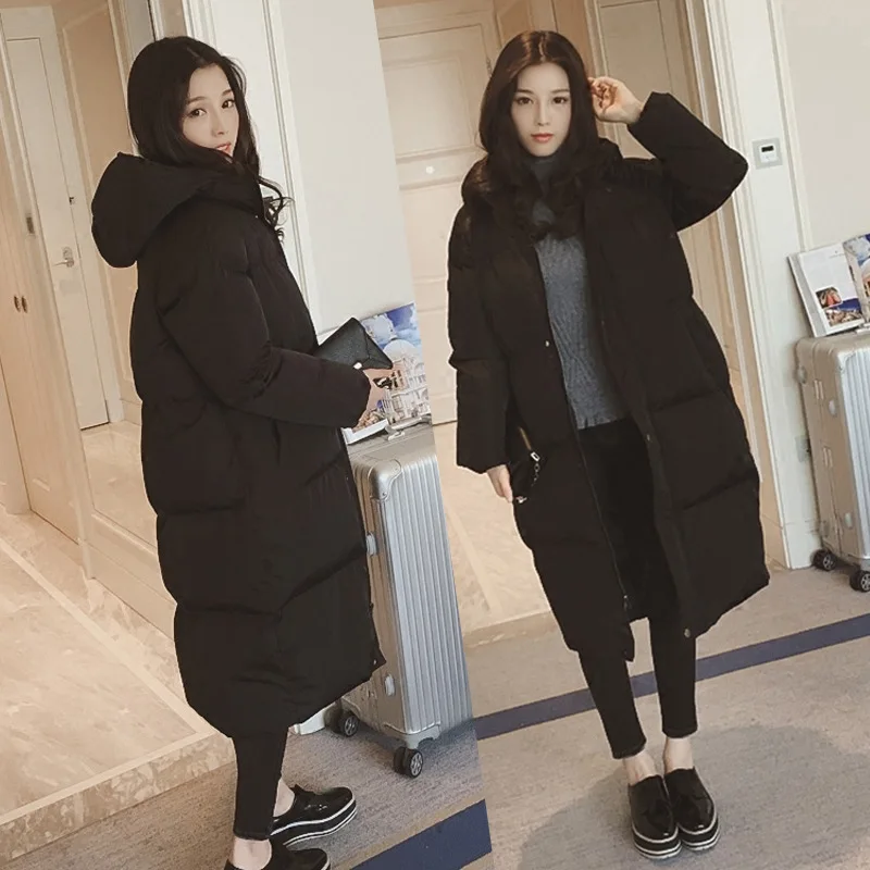 

. Gold Velvet Cotton-padded Clothes Women's Mid-length Korean-style over-the-Knee down Feather Coat Winter New Style 2018 Women'