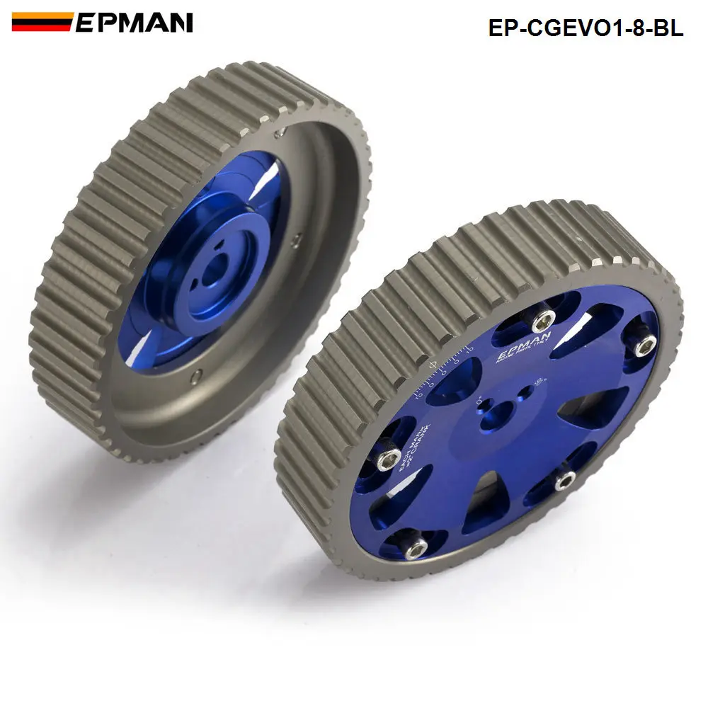 Hubsports-EPMAN Adjustable Cam Shaft Gear Gears For Mitsubishi Lancer Evolution EVO 1-8 4G63 4G63T EP-CGEVO1-8-BL
