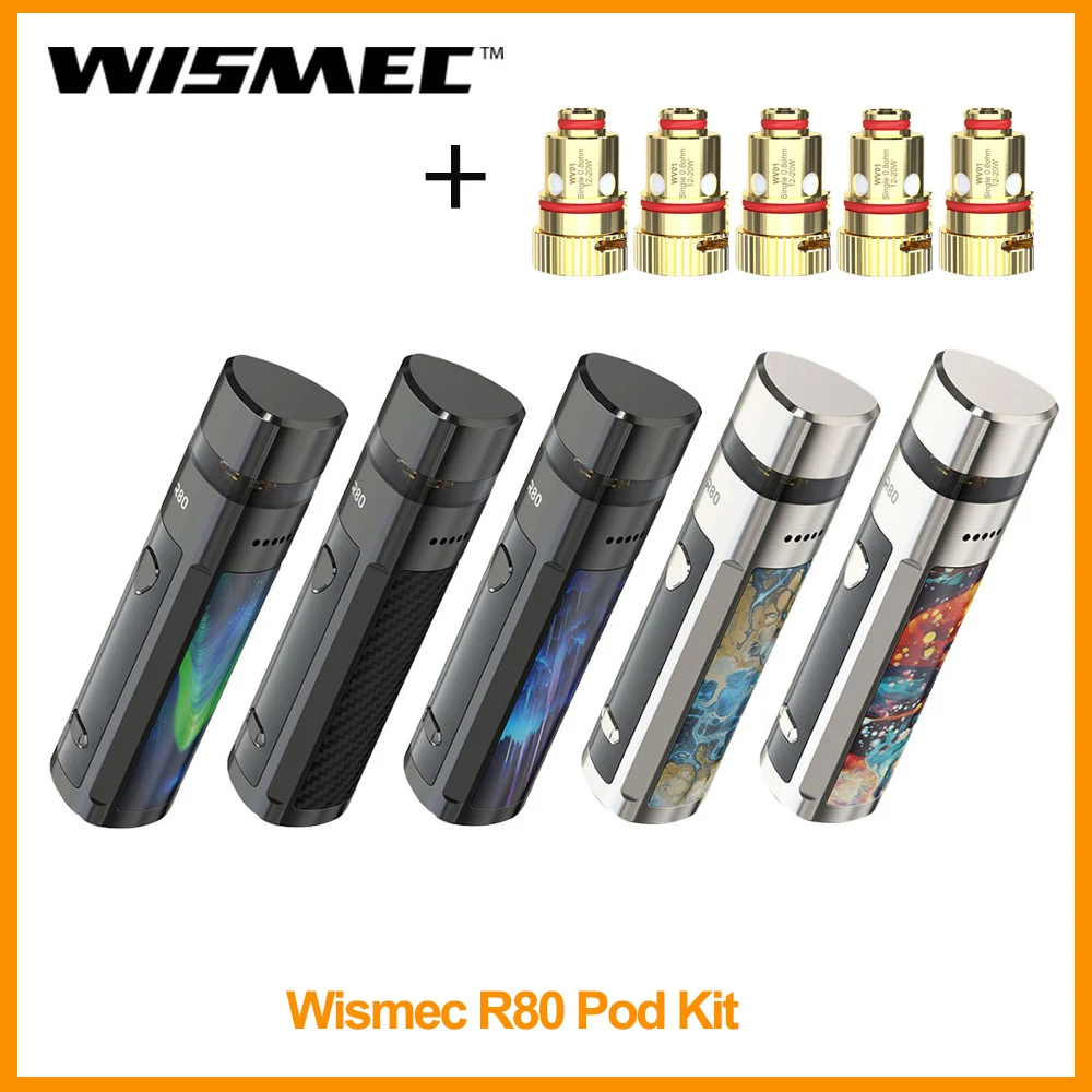 Большая распродажа оригинальный комплект Wismec R80 4 мл картридж WV M 0 3 Ом катушка 8