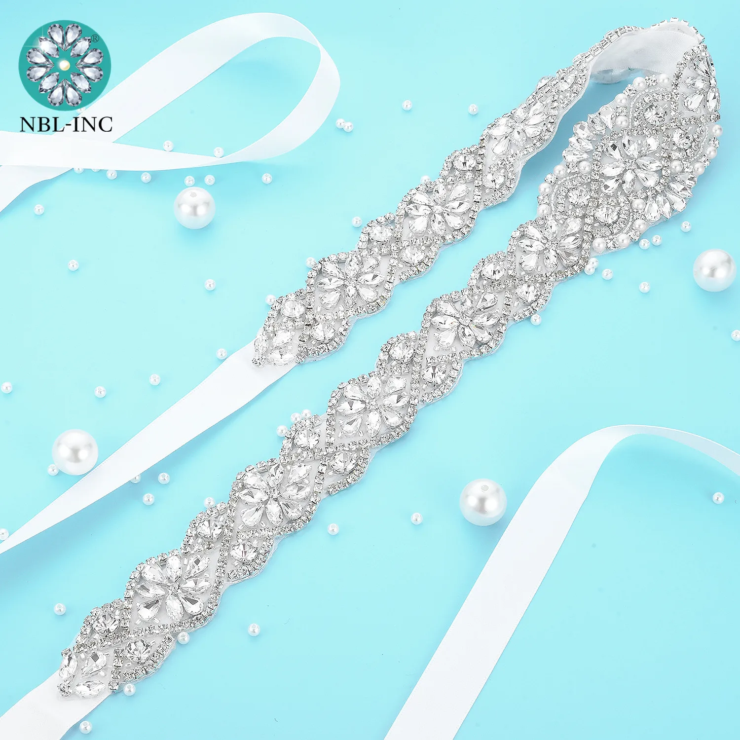 Luxury Rhinestones bridal belt wedding with crystal diamante dress accessories sash belts gold 1PC