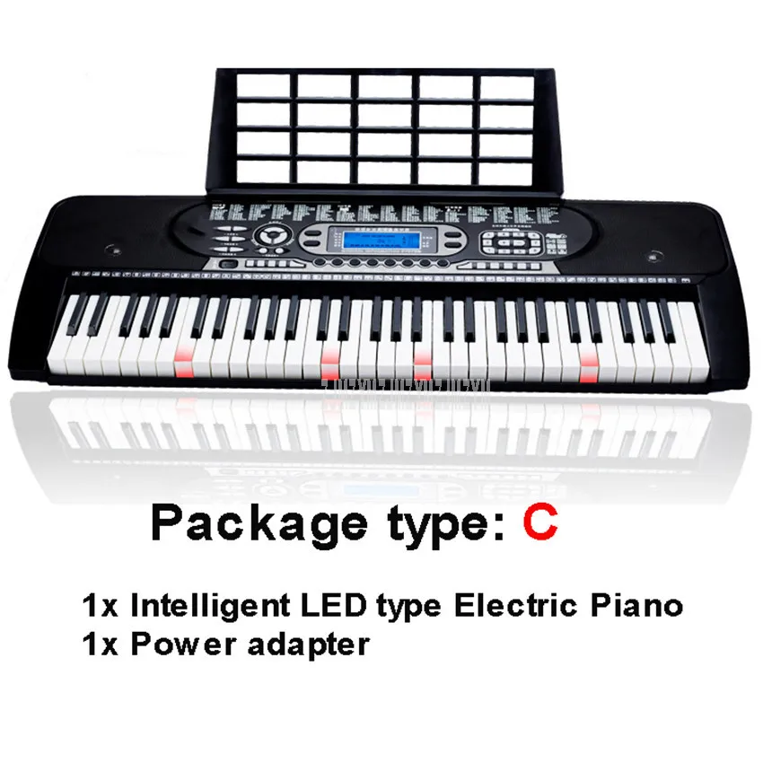 Package type C 61 Ключ многофункциональное Цифровое Электрическое Пианино цифровая музыкальная клавиатура клавишная доска для начинающих электронное пианино для детей Детский подарок - Цвет: Package type C