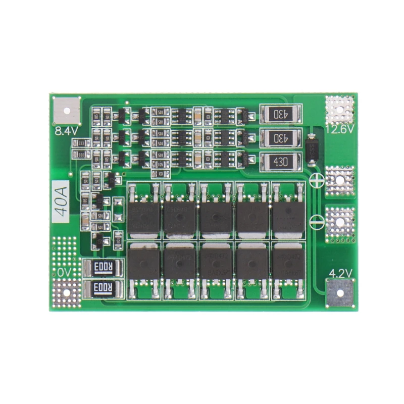 

3S 11.1V 12.6V 40A w/Balance 18650 Li-ion Lithium Battery BMS Protection Board