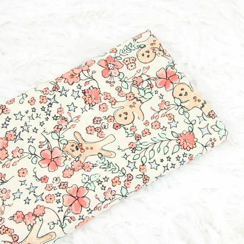 Цветочный принт, хлопок, обычная ткань, сделай сам, швейная ткань из хлопка для квилтинга, для лоскутного шитья, ручная работа, домашний текстиль, постельное белье