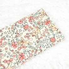 Цветочный принт, хлопок, обычная ткань, сделай сам, швейная ткань из хлопка для квилтинга, для лоскутного шитья, ручная работа, домашний текстиль, постельное белье