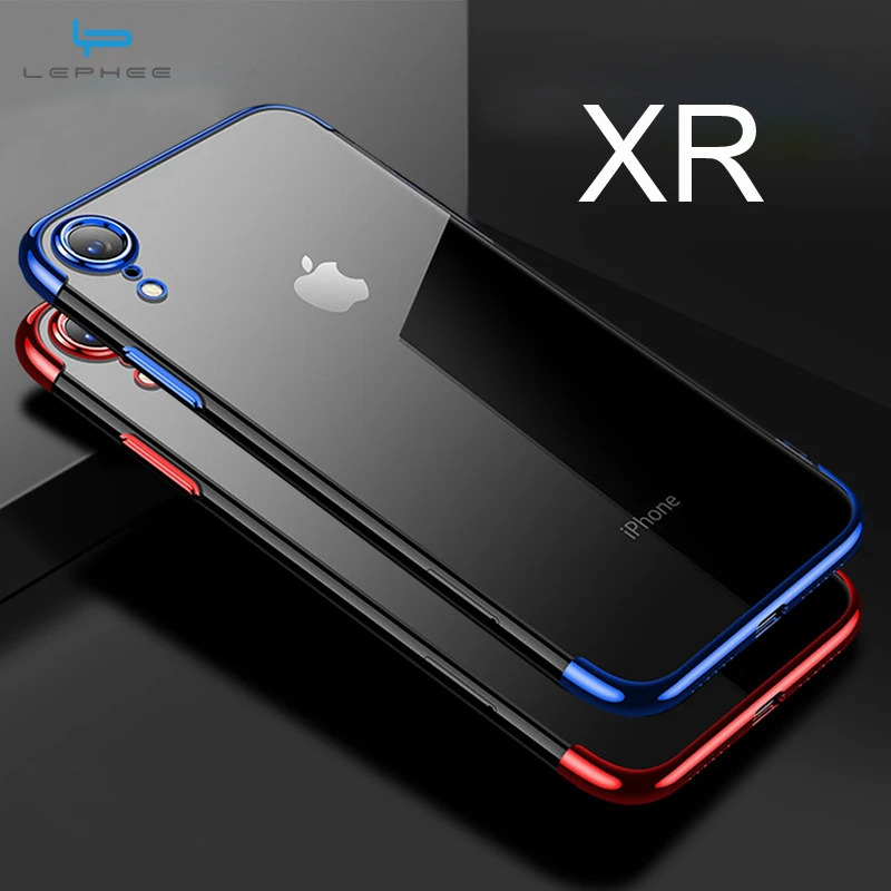 Чехол с покрытием для iPhone Xr, чехол для iPhone 11 Pro Max XS Max, прозрачный силиконовый роскошный Ультратонкий Мягкий ТПУ чехол для телефона